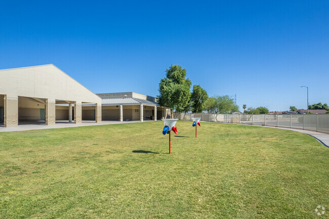 Spacious open field at Riverview Elementary School in El Mirage.