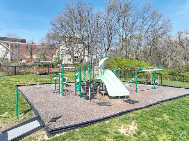Students enjoy playing on the playground for recess.
