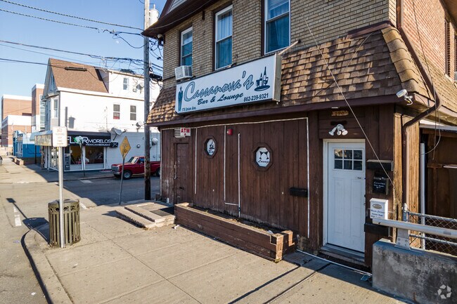 Exterior angled view of Cassanova's Bar & Lounge entrance