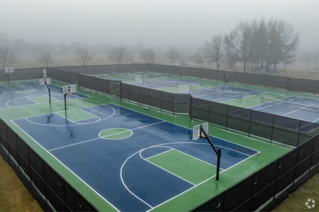 Amenities such as these basketball and tennis courts can be found at Cottell Park in Highpoint.