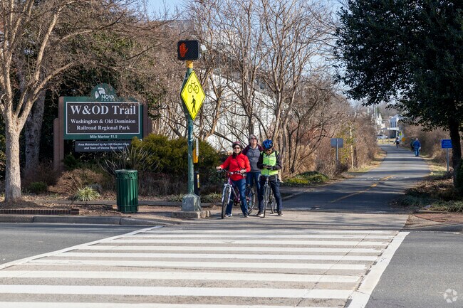 The W&OD trail is a popular path for taking bikers and joggers through Wolf Trap and beyond.