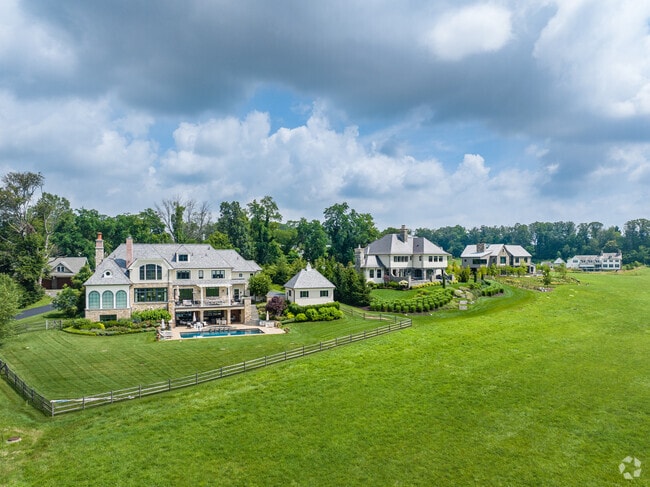 Homes in Villanova are typically large with expansive yards.