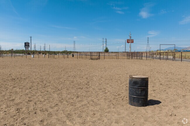 Smith Family Park includes stables where riders often practice for rodeos.