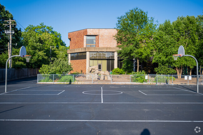 Ralph M. Captain Elementary School provides a basketball court.