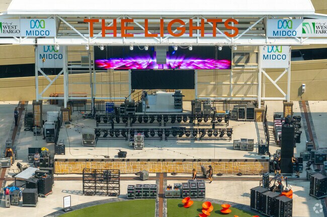 The Lights in Eagle Run has a full concert venue for residents to enjoy.