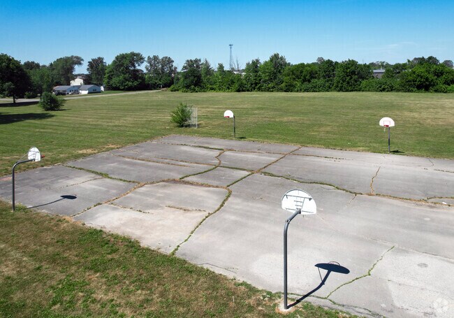 Phalen Leadership Academy 93 has plenty of basketball hoops for games in Arlington Woods.