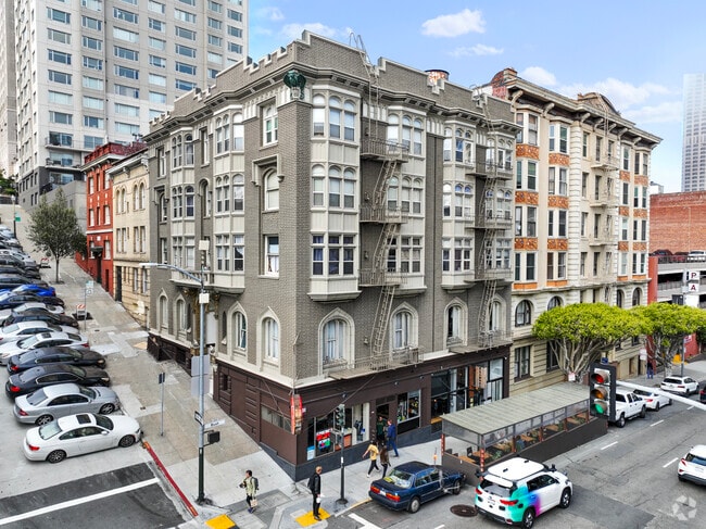 If you like exposed brick buildings, you will love what you find in Lower Nob Hill.