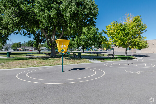 Students can play funnel ball at Mountain View Elementary School.