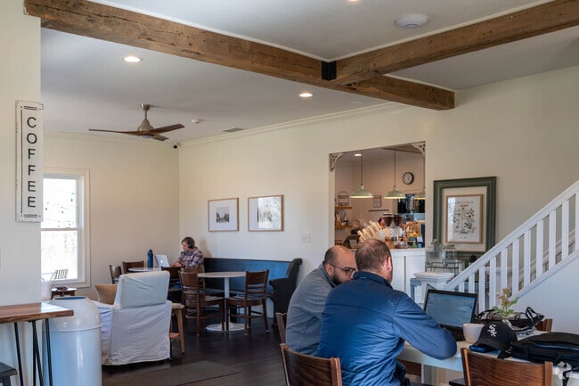 Locals of Whitestown love spending the day at local coffee shops while working.