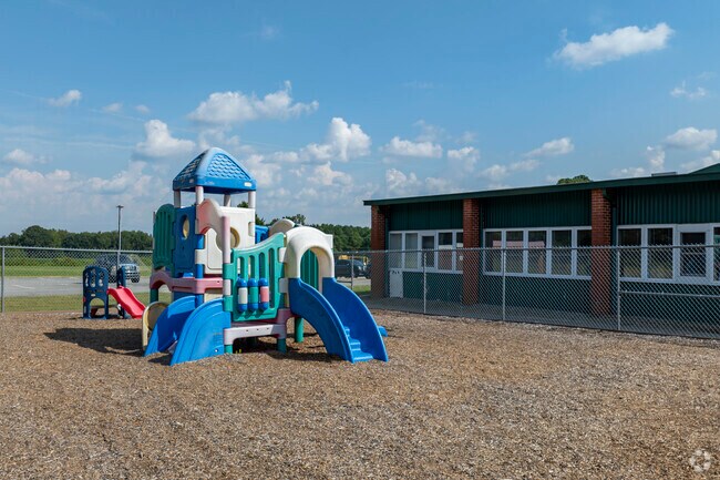 Younger students have separate play and activity areas at Balls Creek Elementary School.