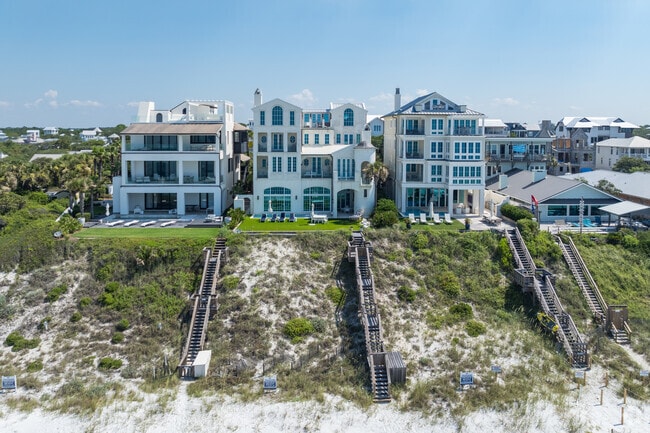 Many larger beachfront homes can be found in Seagrove Beach with private beach access.