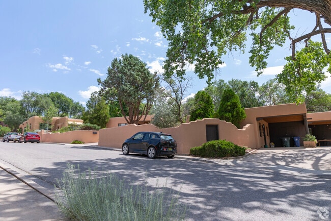 Rows of Santa Fe style homes line the streets of Torreon.