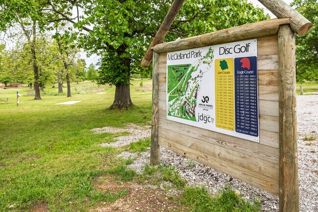 McClelland Park is best known for it's championship level disc golf courses.