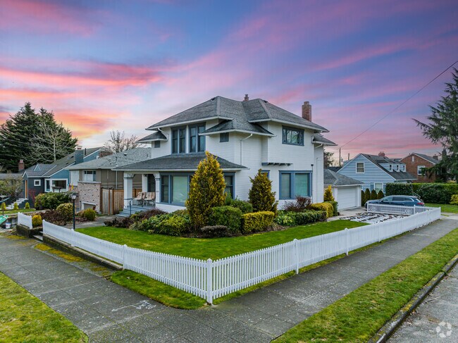 Single-family homes are available in Sunset Hill, many from the early 1900s.