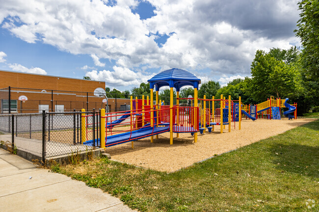 Kids love the playground at Lincoln Elementary School.