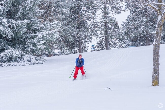 Locals can ski in local parks when there is enough snow in the city.