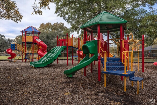 Playground in Larabee offer safe but challenging fun for the children.