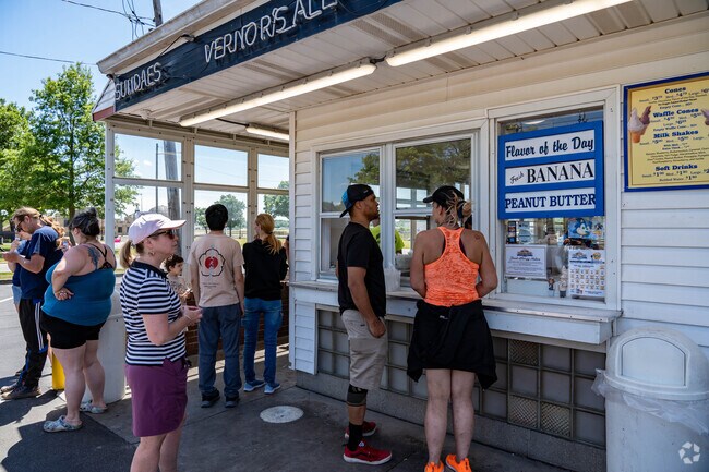 Residents of Ellet line up for the flavor of the day at Strickland's Frozen Custard.