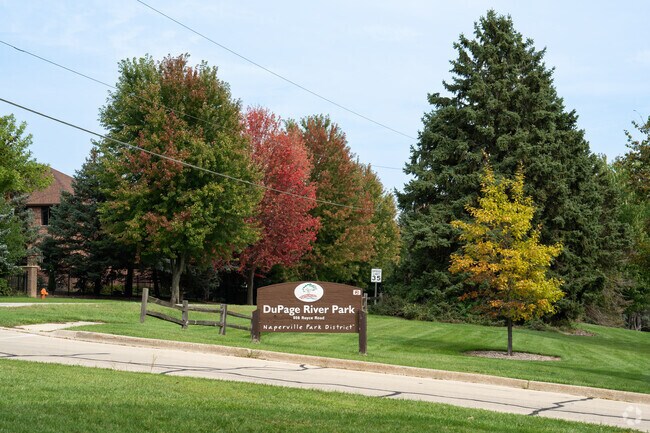 DuPage River Park offers trails for walking,  jogging and biking along the river.