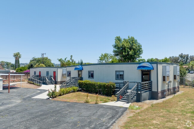 Portable classrooms at the California University Preparatory School in Rowland Heights, CA.
