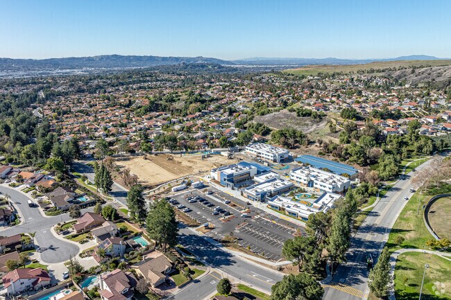 Aerial view of the ongoing construction at Stanley G. Oswalt Academy in Walnut