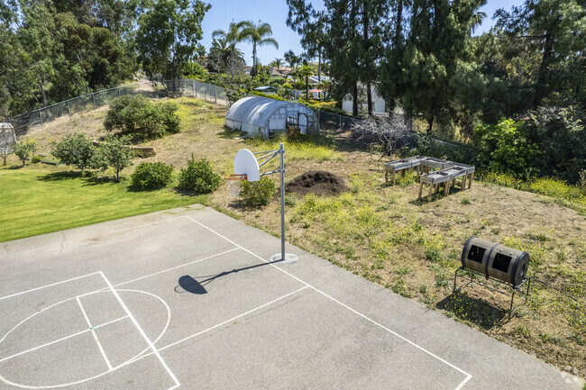 The basketball court of the Ivy High School in Fallbrook.