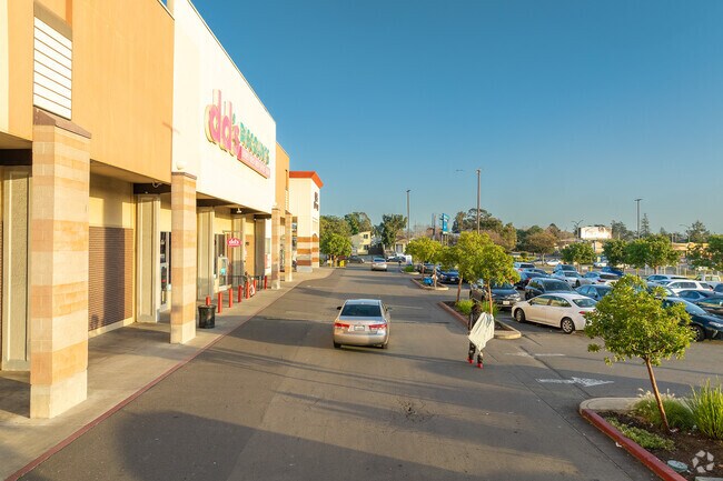 Eastmont Town Center mall in Arroyo Viejo has groceries and apparel stores.