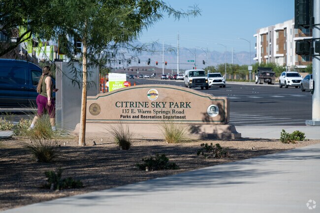 Located off East Warm Springs Road, Citrine Sky Park offers convenient access off the road and provides various recreation opportunities for local residents.