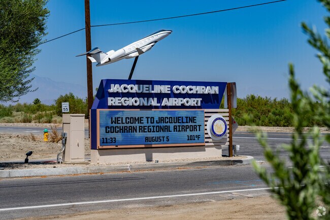 Jacqueline Cochran Regional Airport serves Thermal and the wider Coachella Valley.