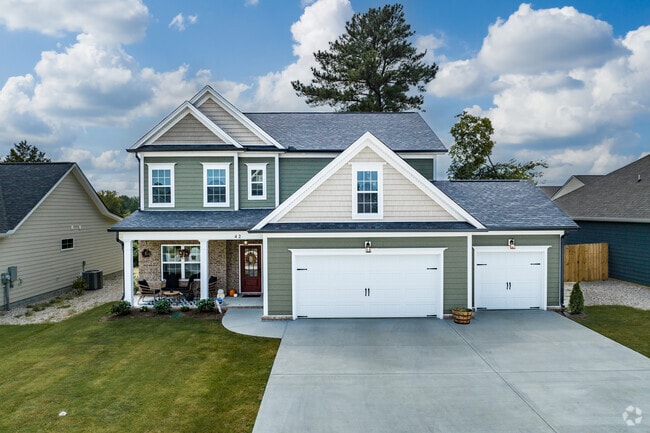 New, modern craftsman-style homes in Westside feature fenced-in backyards.