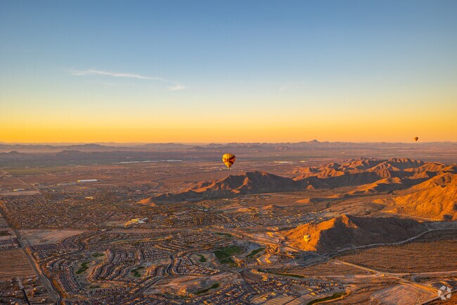 Soaring high above Buckeye's Skyline Regional Park with Rainbow Ryders.