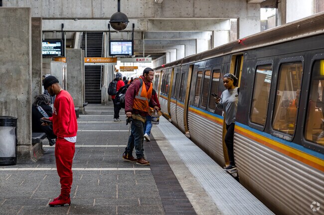 Catch the MARTA Train to the airport or Downtown Atlanta in East Point.