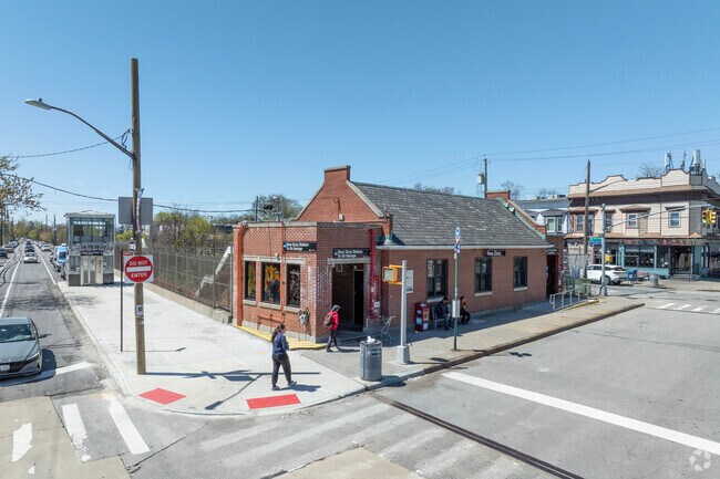 Staten Island Railway stops at the New Dorp station for an easy commute to neighboring towns.