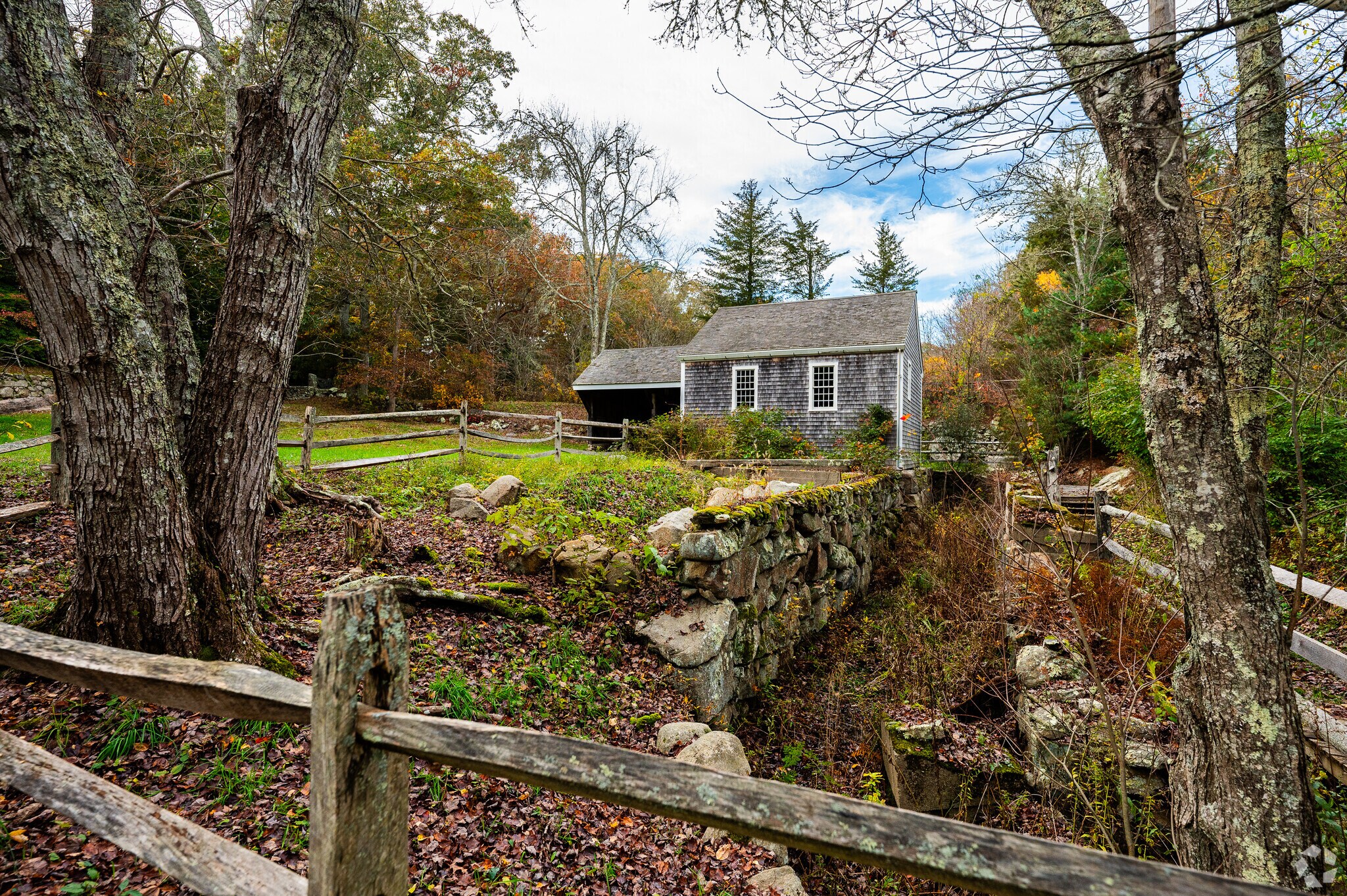 Allen's Mill was once a functioning 1800s grain mill with it's river still active today