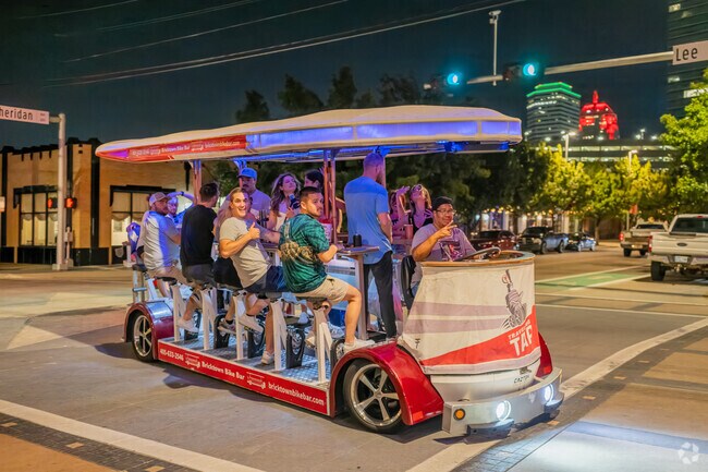 Downtown Oklahoma City is 11 miles south via I-235 for Macklanburg Park residents.