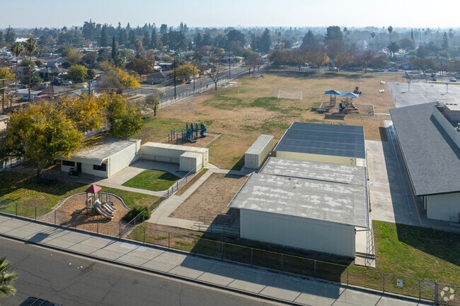 A view of campus at Lane Elementary School in Fresno.