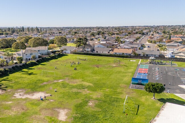 Sweeping views of the large field at Isojiro Oka Elementary in Huntington Beach.