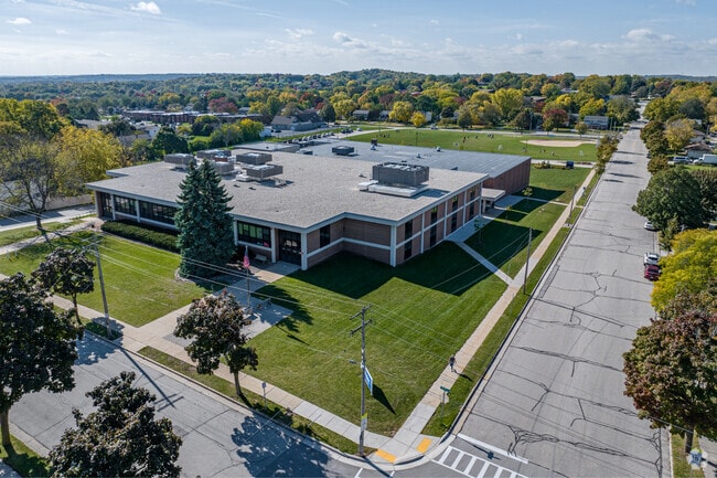 An aerial view of Butler Middle School.