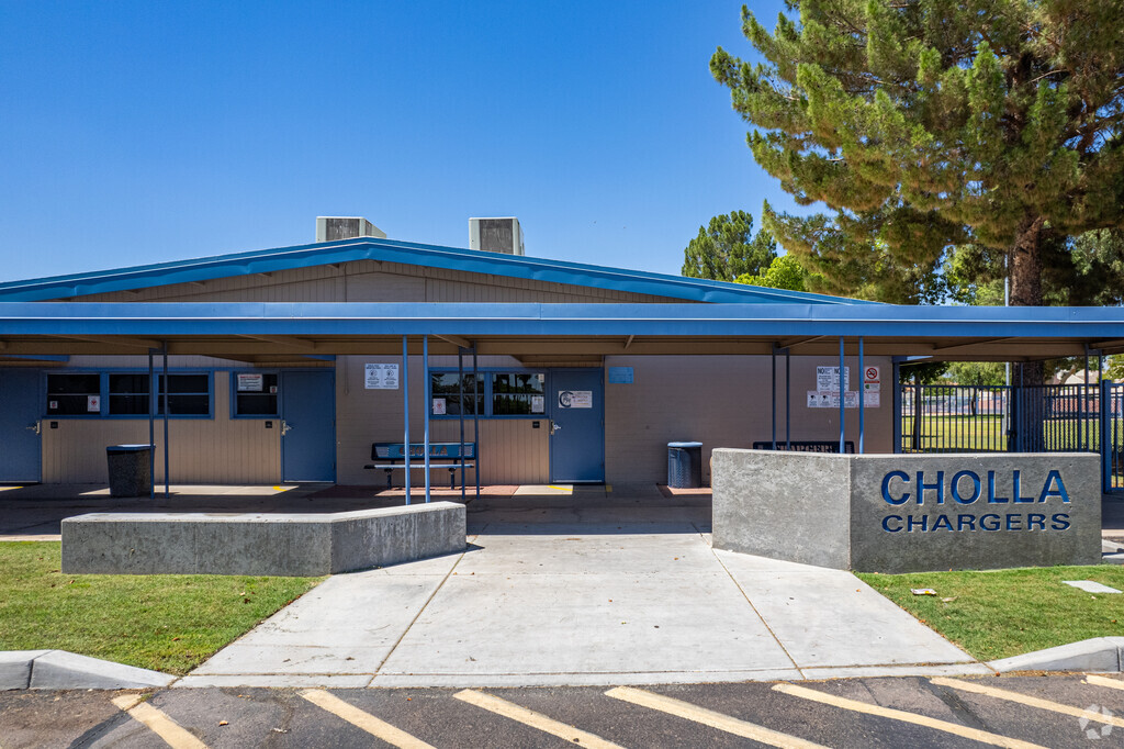 Enter Cholla Middle School, a gateway to knowledge in Phoenix.