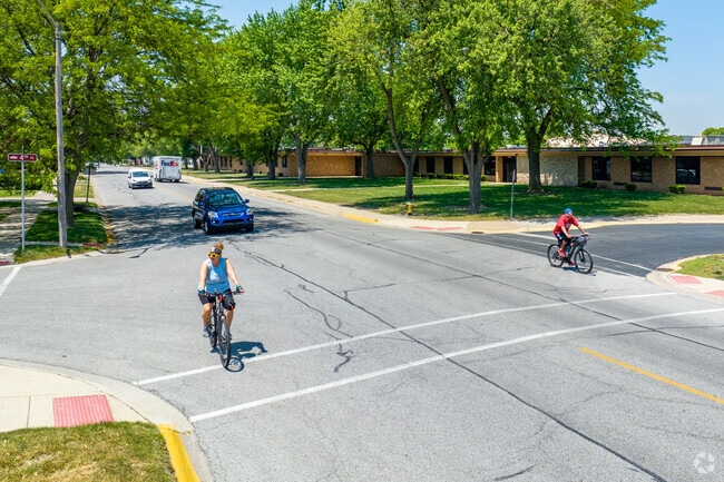 The quiet residential streets are ideal for taking a bike ride in Highland.