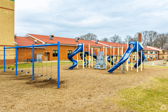 McClellan Elementary School has a colorful playground located in the back of the property.
