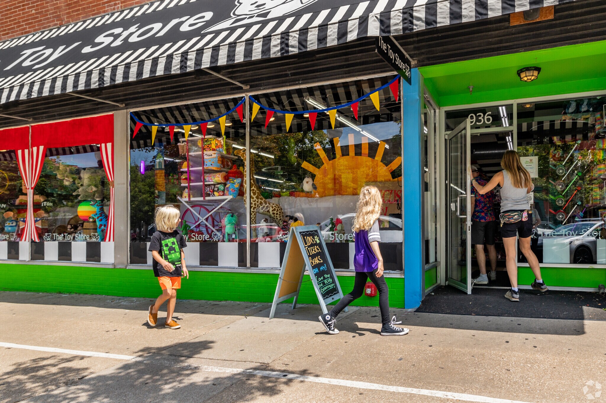 The kids will love the 3 floors of toys at the Toy Store on Mass St.
