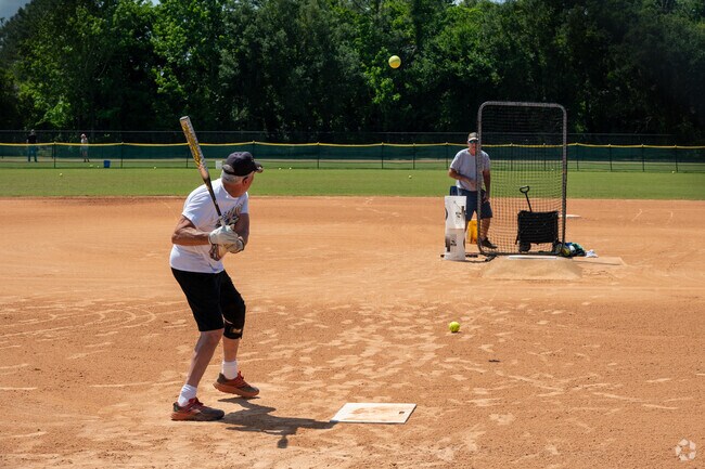 Hidden Lake residents can join an adult age softball league at nearby Coraci Park.