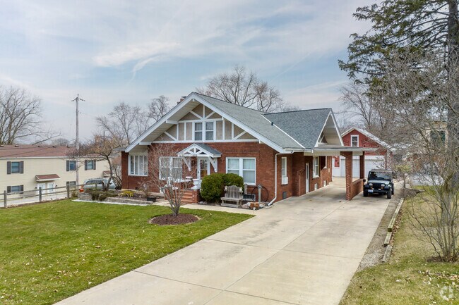 Solid brick homes built in the early 1900's are seen throughout the Yorkville community.