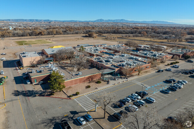 Mountain views at Harrison Middle School.