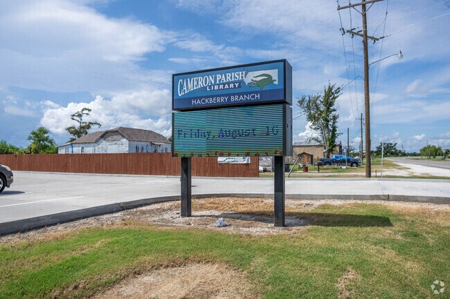 The Hackberry Library offers a wide variety of books and computer access.