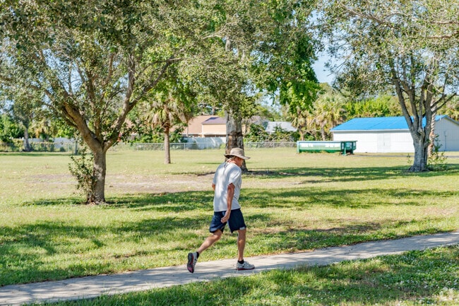 Many Waterway Estates residents enjoy taking a power walk in Waterway Park.