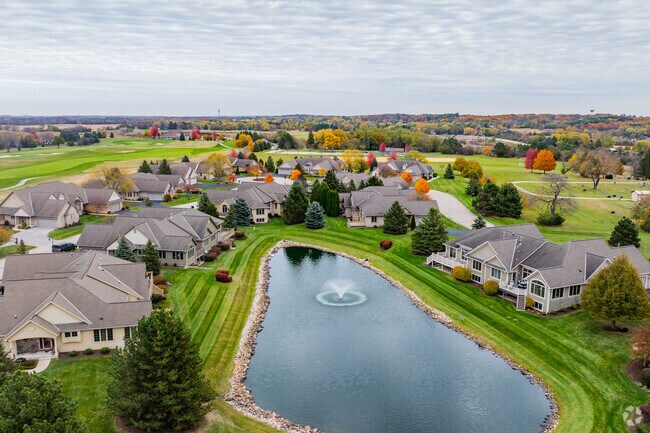 North Prairie’s manmade lakes with fountains add charm to residential neighborhoods.