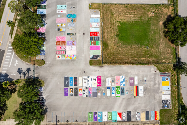 Eustis High School' painted senior parking and home of the Panthers in Lake County.