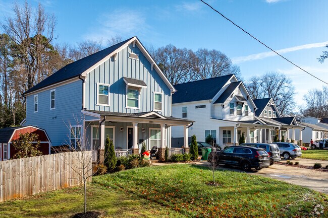Newly built craftsman style homes are popular in Grier Heights.